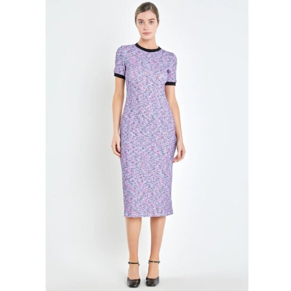 English Factory Rainbow Hue Knit Pull On Midi Dress NWT XS - Picture 1 of 1